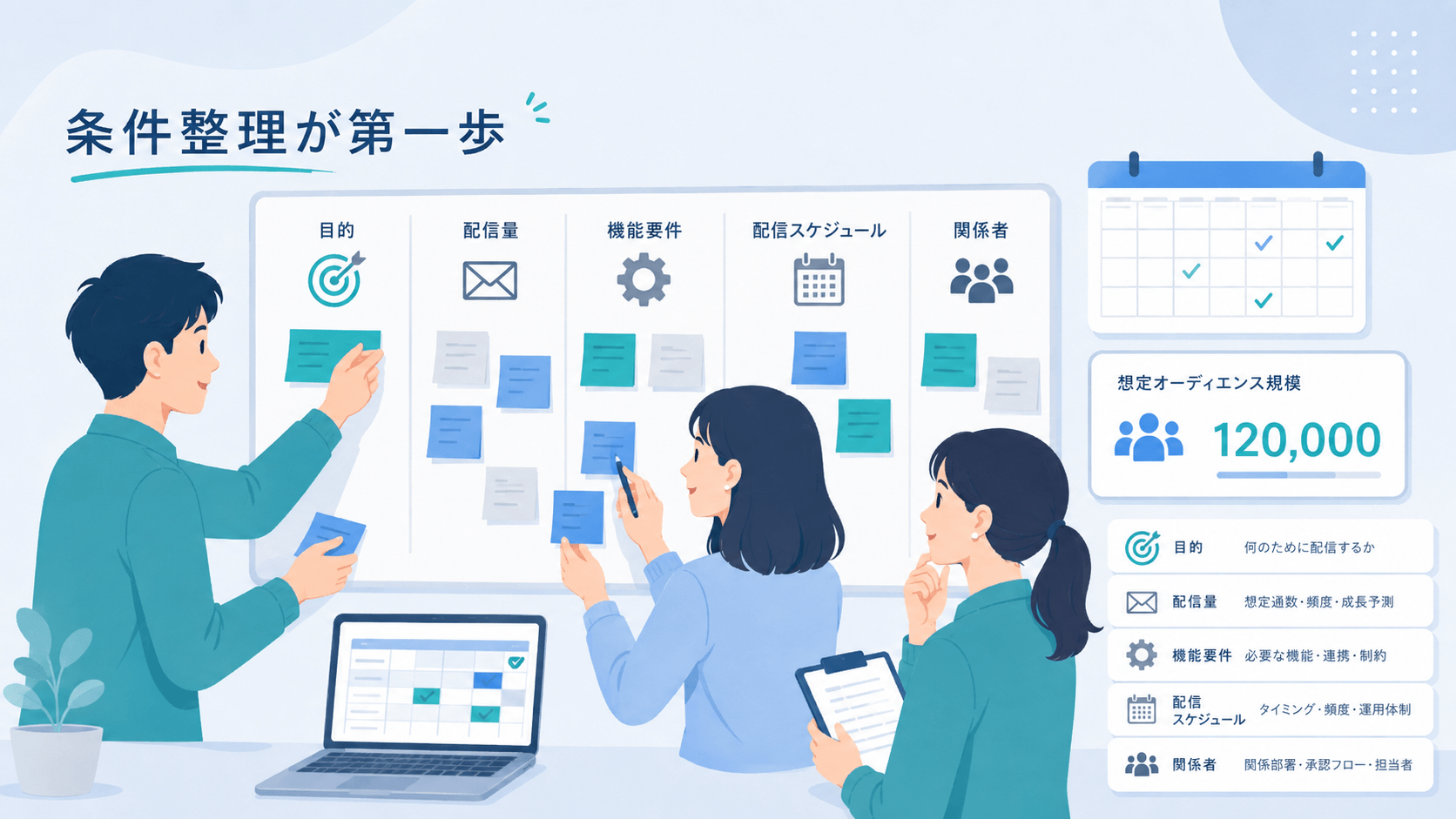 まずはここから！システムを探す前に自社の導入条件を整理しよう