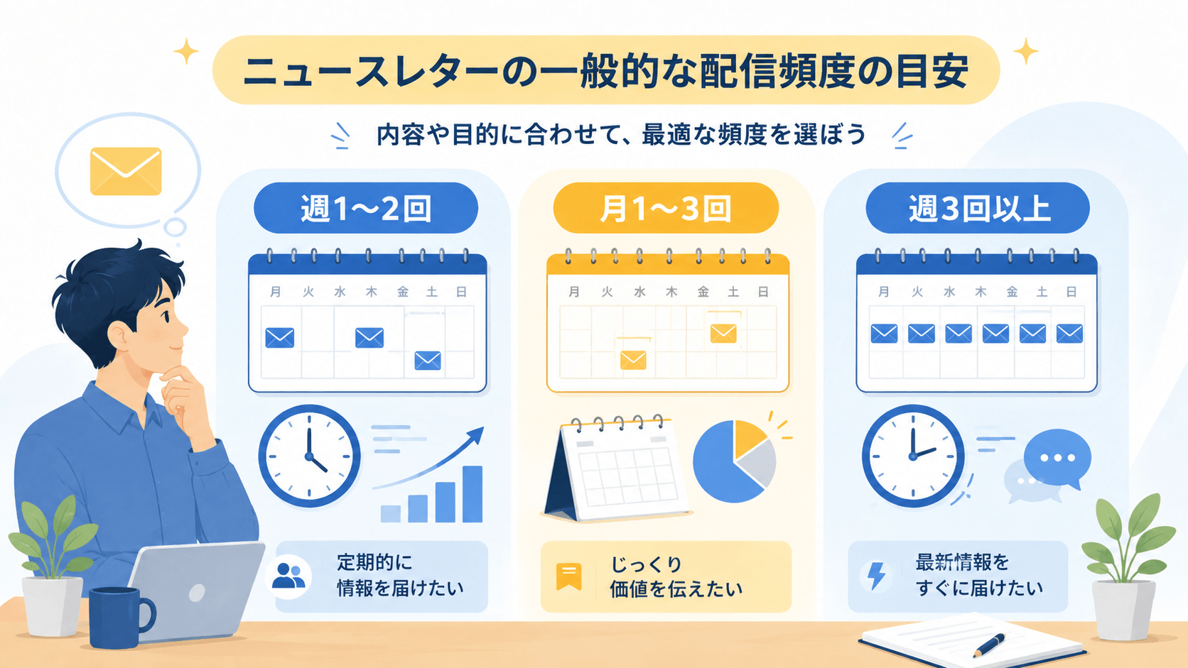 メルマガはどれくらい送る？まずは配信頻度の目安をつかもう！