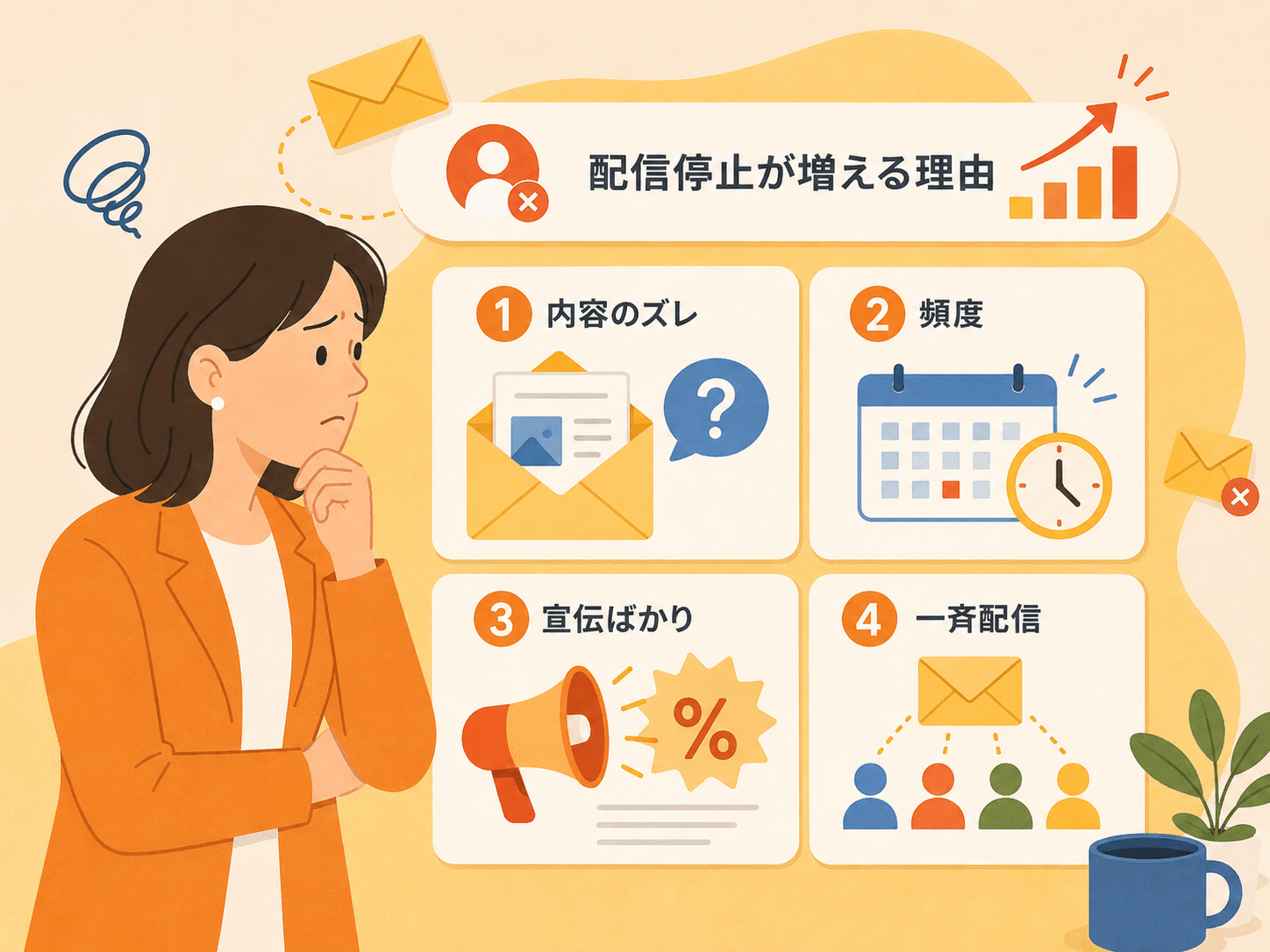 なぜ解除される？配信停止率が高くなる原因を見つけよう！