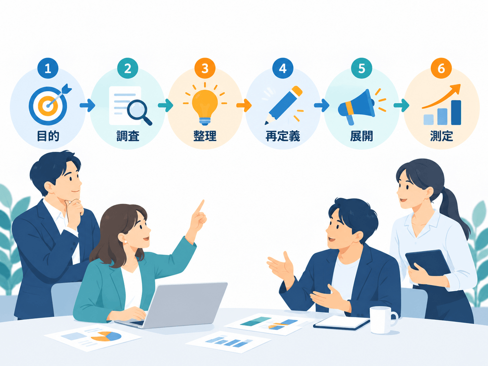 迷走を防ぐリブランディングの進め方｜調査から定着まで6ステップ