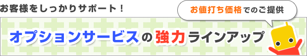 お客様をしっかりサポート!オプションサービスの強力ラインアップ